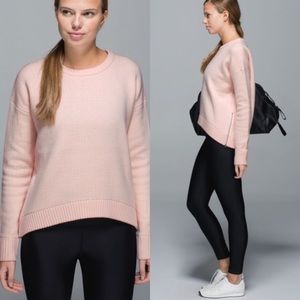 Lululemon pink heart parfait Yogi sweater